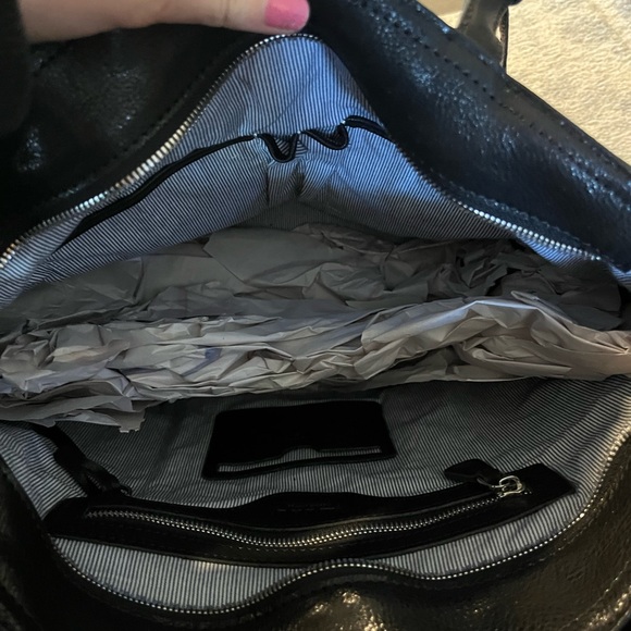 Black Leather Tote Bag - Picture 6 of 7